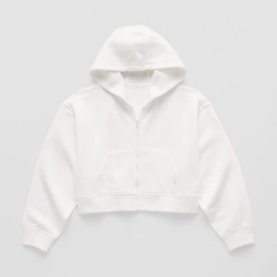 Xersion Little & Big Kid Girls Long Sleeve Fleece Zipper Active Hoodie