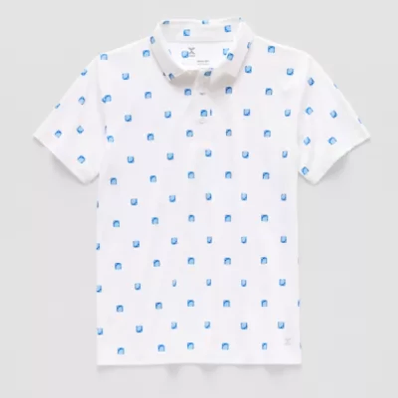 Xersion Little & Big Kid Boys Short Sleeve Regular Fit Moisture Wicking Polo Shirt