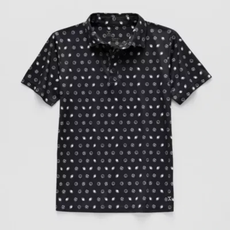 Xersion Little & Big Kid Boys Short Sleeve Regular Fit Moisture Wicking Polo Shirt