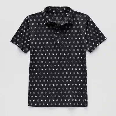 Xersion Little & Big Kid Boys Short Sleeve Regular Fit Moisture Wicking Polo Shirt