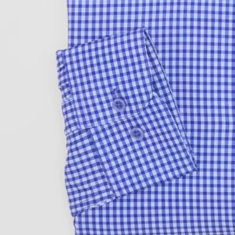 Collection By Michael Strahan Mens Fitted Easy Care Long Sleeve Dress Shirt