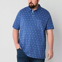 St. John's Bay Sueded Jersey Big and Tall Mens Classic Fit Short Sleeve Polo Shirt