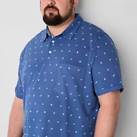 St. John's Bay Sueded Jersey Big and Tall Mens Classic Fit Short Sleeve Polo Shirt