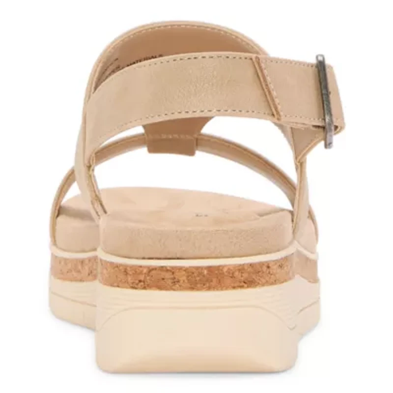 St. John's Bay Womens Stanvick Slingback Strap Flat Sandals