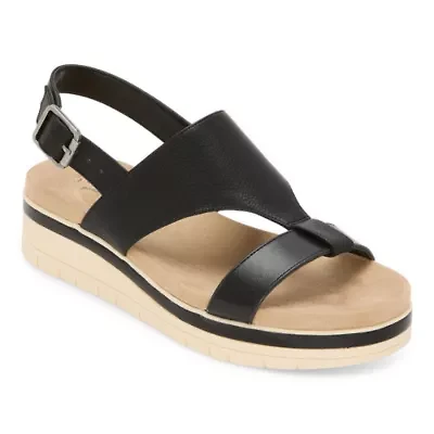 St. John's Bay Cloudsteppers Womens Stanvick Slingback Strap Flat Sandals