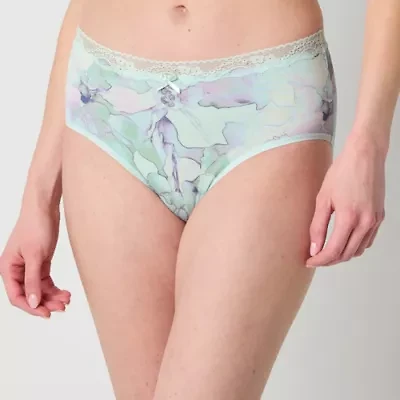 Ambrielle Cotton Womens Average + Full Figure Brief Panty 364260