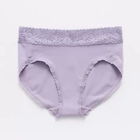Ambrielle Everyday High Cut With Lace Trim Panty