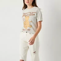 Disney Winne The Pooh Hunney Farm Boyfriend Tee Womens Crew Neck Short Sleeve Regular Fit Winnie Juniors Graphic T-Shirt