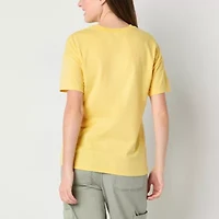 Nature Heals Botanical Flora Boyfriend Tee Womens Crew Neck Short Sleeve Regular Fit Juniors Graphic T-Shirt