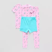 Little & Big Kid Girls Hello Kitty Round Neck Short Sleeve 3-pc. Pajama Sets