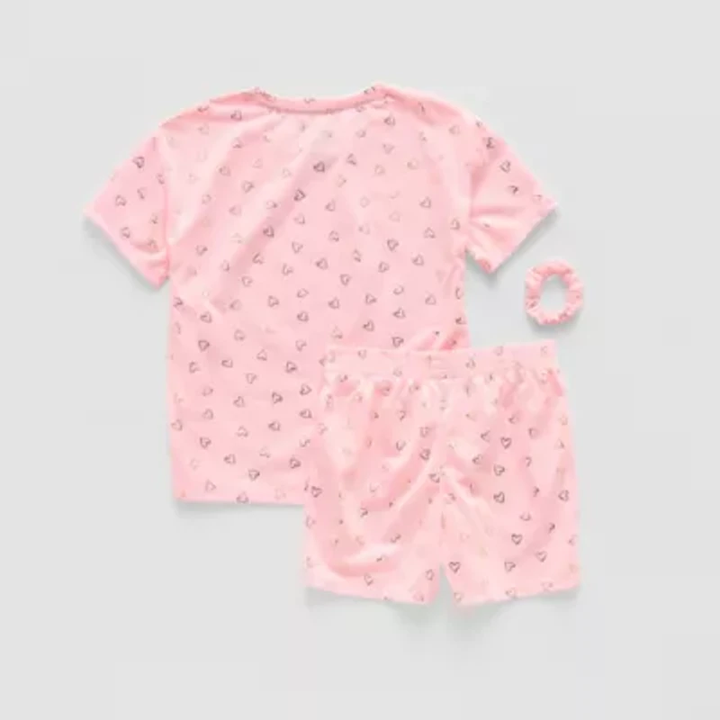 Sleep On It Little & Big Kid Girls Crew Neck Short Sleeve 2-pc. Pajama Sets
