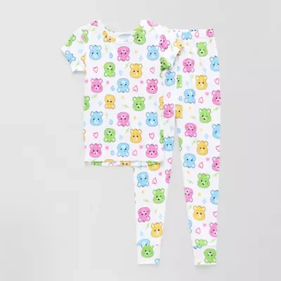 Little & Big Kid Girls Care Bears Crew Neck Short Sleeve 2-pc. Pajama Sets