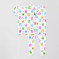 Little & Big Kid Girls Care Bears Crew Neck Short Sleeve 2-pc. Pajama Sets