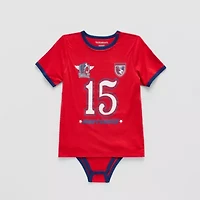 Thereabouts Little & Big Kid Boys Bodysuit Closure Easy-on + Easy-off Adaptive Crew Neck Short Sleeve Bodysuit