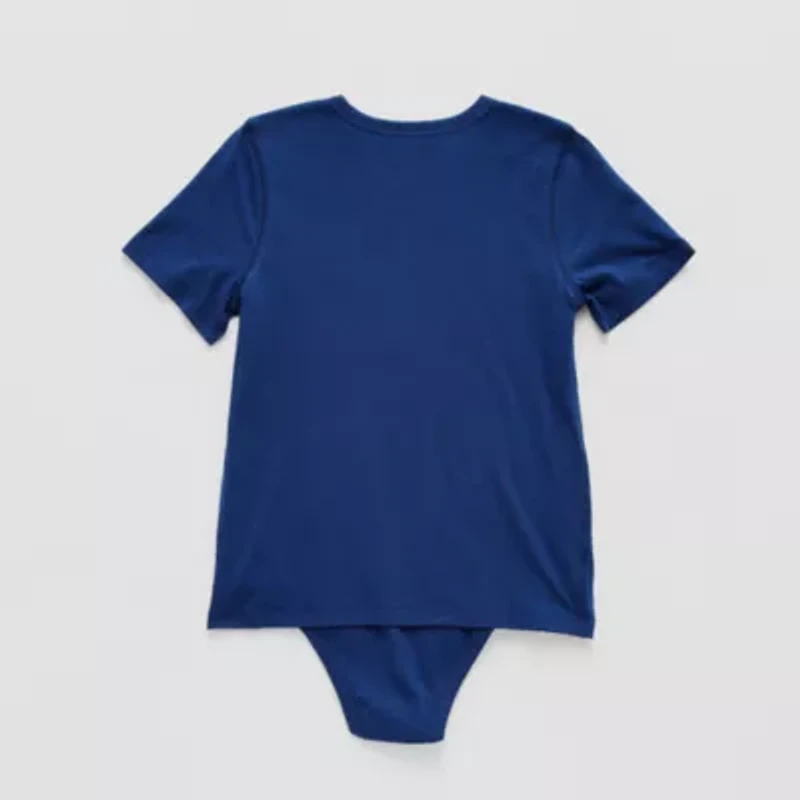 Thereabouts Little & Big Kid Boys Bodysuit Closure Easy-on + Easy-off Adaptive Crew Neck Short Sleeve