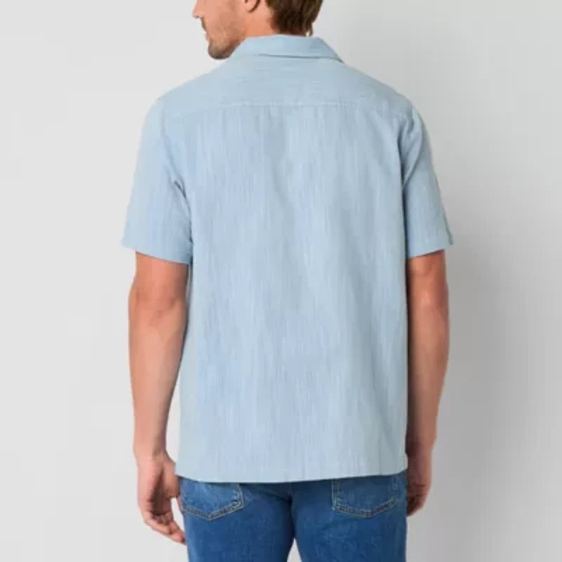 Frye and Co. Mens Short Sleeve Regular Fit Button-Down Shirt