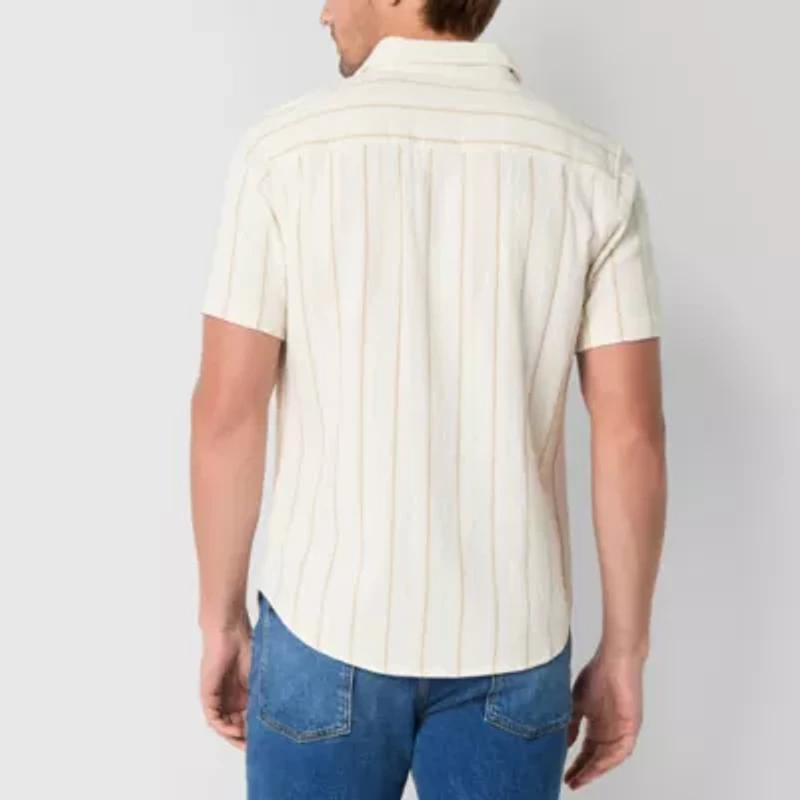 Frye and Co. Mens Short Sleeve Regular Fit Button-Down Shirt