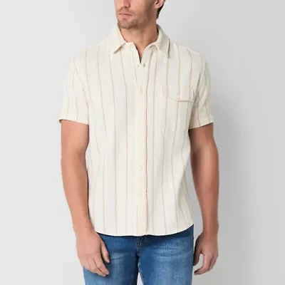 Frye and Co. Mens Short Sleeve Regular Fit Button-Down Shirt