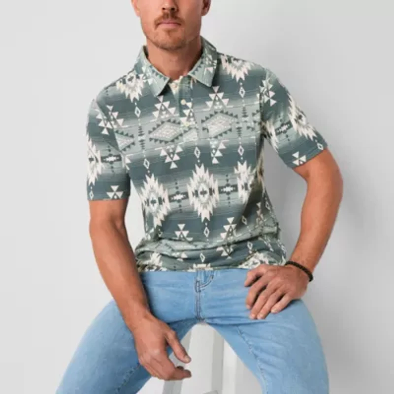 Frye and Co. Mens Regular Fit Short Sleeve Polo Shirt