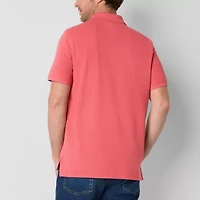 St. John's Bay Premium Dexterity Mens Classic Fit Easy-on + Easy-off Adaptive Short Sleeve Polo Shirt