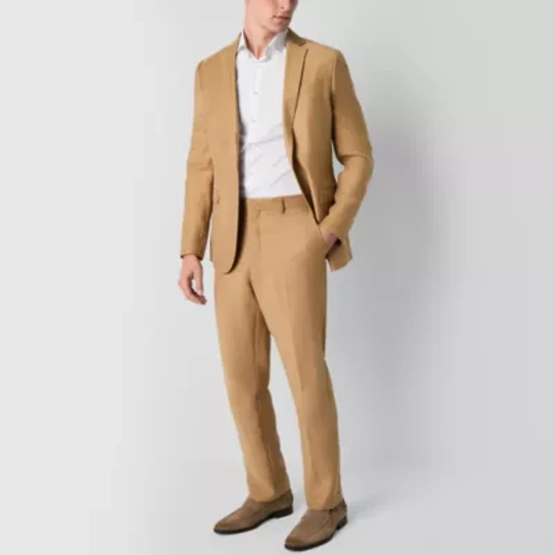 J. Ferrar Mens Slim Fit Flat Front Suit Pant