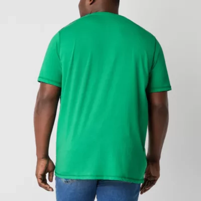 St. John's Bay Super Soft Mens Easy-on + Easy-off Crew Neck Short Sleeve Adaptive Big and Tall T-Shirt