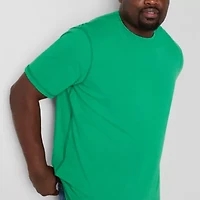 St. John's Bay Super Soft Mens Easy-on + Easy-off Crew Neck Short Sleeve Adaptive Big and Tall T-Shirt