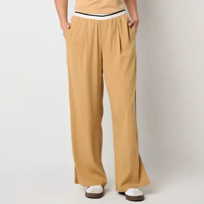 Stylus Womens Wide Leg Mid Rise Trouser