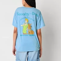 Mystery Solved Boyfriend Tee Womens Crew Neck Short Sleeve Regular Fit Scooby Doo Juniors Graphic T-Shirt