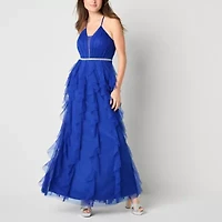Radiante Couture Womens Sleeveless Juniors A-Line Dress