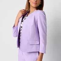 Black Label by Evan-Picone Womens Classic Fit Suit Jacket