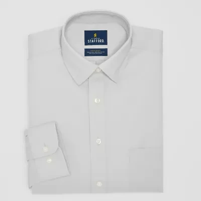 Stafford Advanced Performance Sweat Repel Mens Regular Fit Long Sleeve Dress Shirt