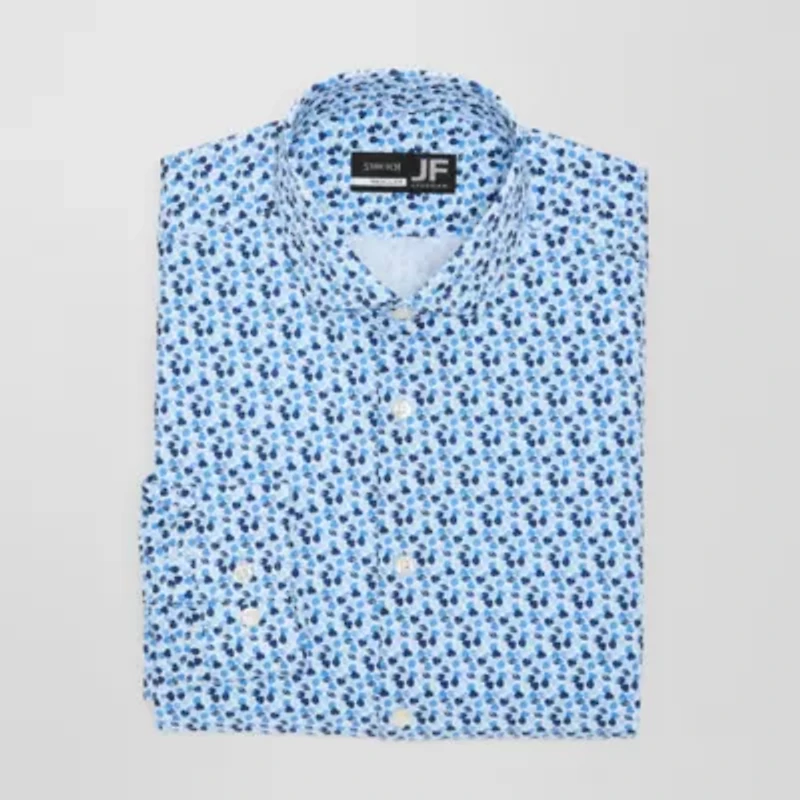 J. Ferrar 360 Stretch Performance Mens Regular Fit Wrinkle Free Long Sleeve Dress Shirt