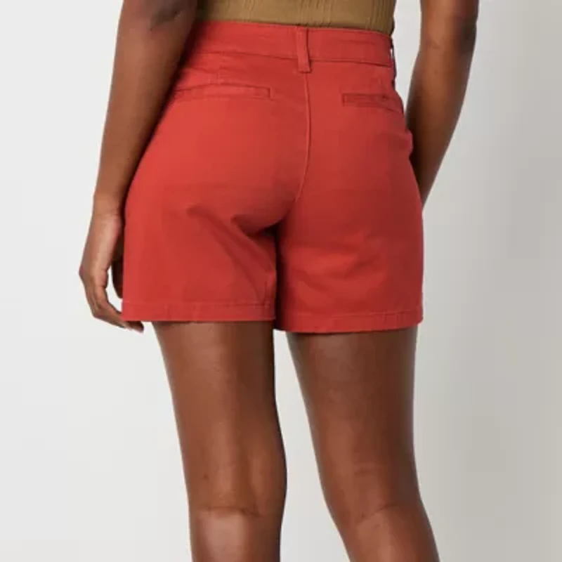 a.n.a Womens 5" Mid Rise Chino Short