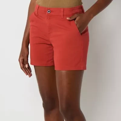 a.n.a Womens 5" Mid Rise Chino Short