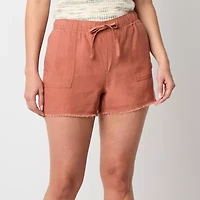a.n.a Womens Utility Mid Rise 3 1/2" Pull-On Short