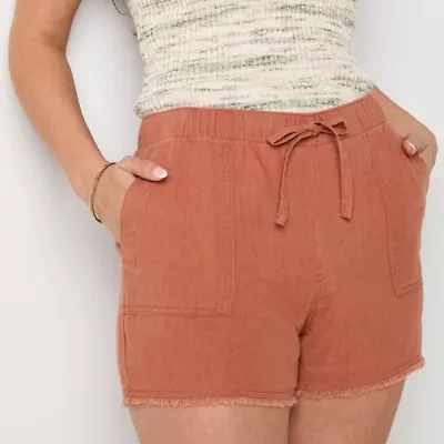 a.n.a Womens Utility Mid Rise 3 1/2" Pull-On Short