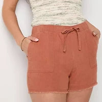a.n.a Womens Utility Mid Rise 3 1/2" Pull-On Short
