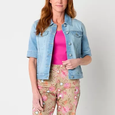 St. John's Bay Womens Denim Midweight Jacket