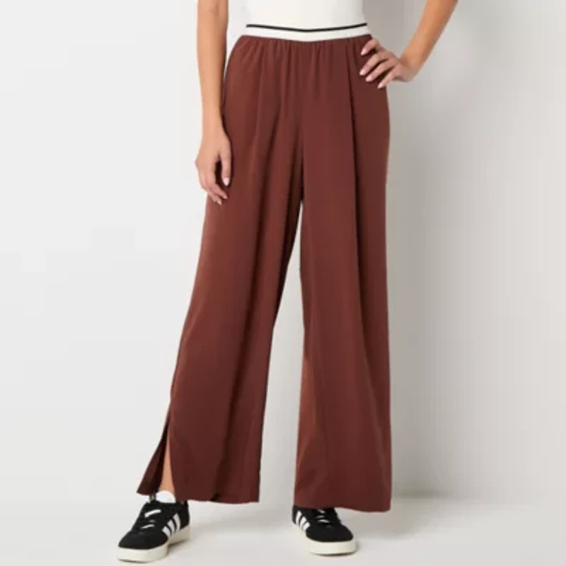 Stylus Womens Wide Leg Mid Rise Trouser