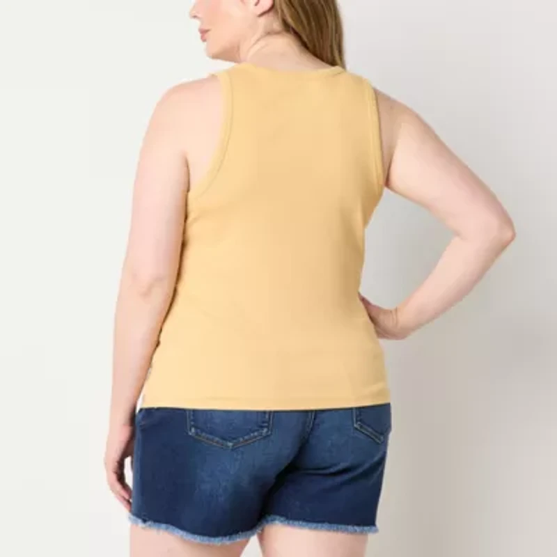 a.n.a Womens Plus Sweetheart Neck Sleeveless Tank Top