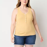 a.n.a Womens Plus Sweetheart Neck Sleeveless Tank Top