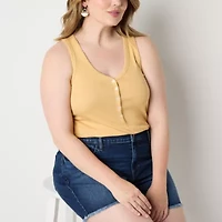 a.n.a Womens Plus Sweetheart Neck Sleeveless Tank Top