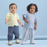 Okie Dokie Baby Girls Wide Leg Regular Fit Pull-On Pant