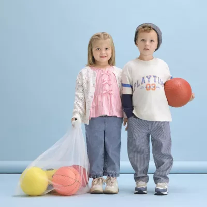 Okie Dokie Toddler & Little Girls Baggy Fit Jean