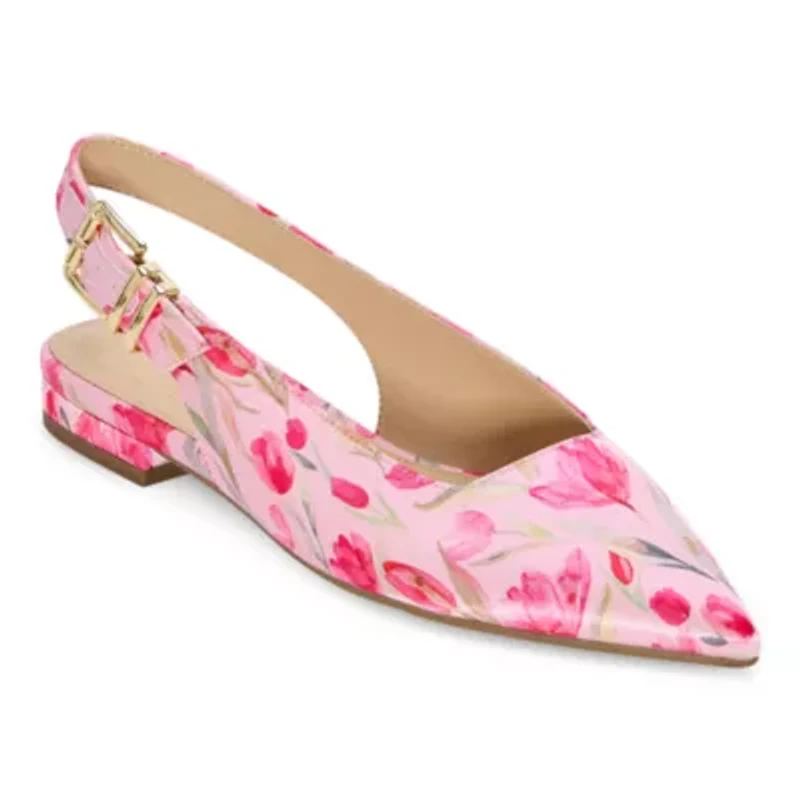 Liz Claiborne Shae Womens Pointed Closed Toe Ballet Flats