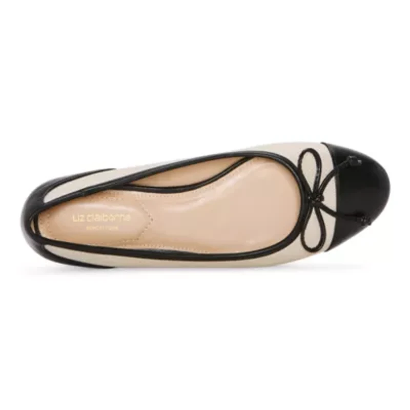 Liz Claiborne Franda Womens Round Closed Toe Ballet Flats