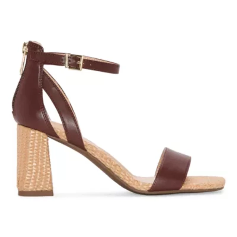 Liz Claiborne Harnie Womens Round Open Toe Block Heel Pumps