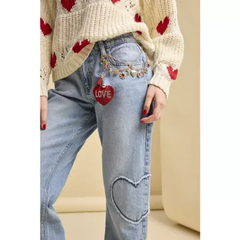 Bijoux Bar Gold Tone Womens Red 16 Inch Statement Necklace