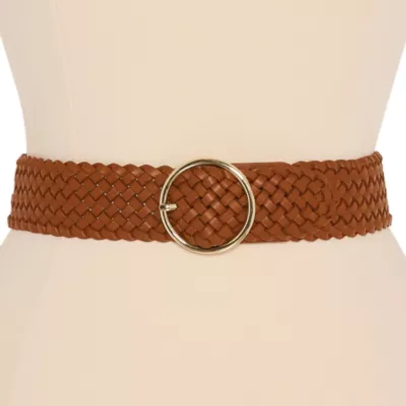 Liz Claiborne Braided O Ring Womens Belt